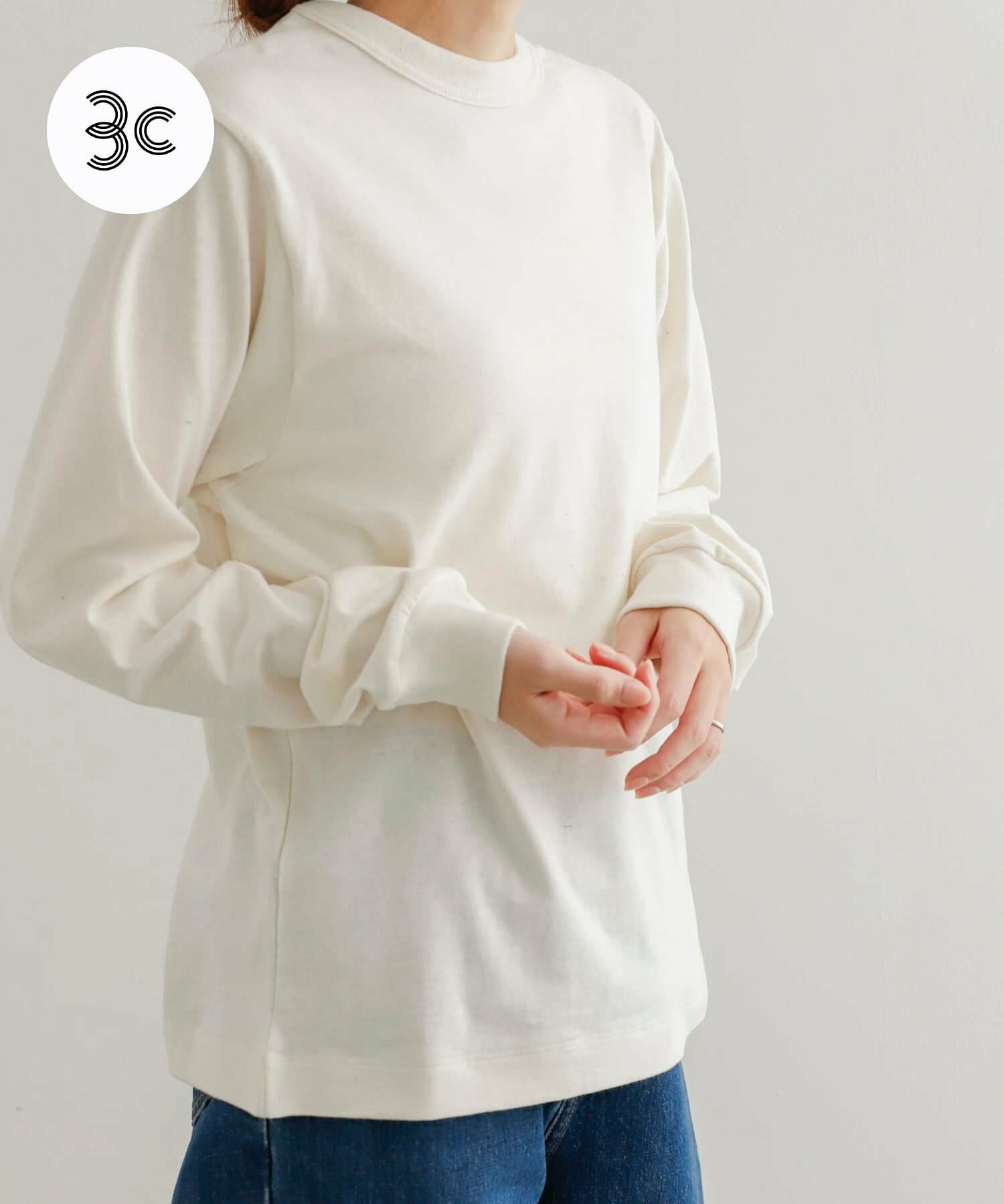 『ユニセックス』『6サイズ展開』commpost リサイクルコットンロングスリーブTシャツ